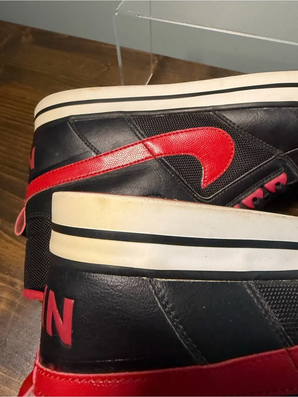 Rare Nike Men’s Delta Force Black and Red High-Top Sneakers Men’s Size 12